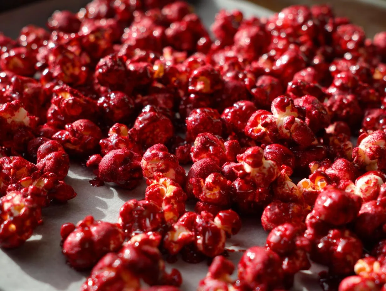 5-Minute Bloody Red Velvet Popcorn: Spooky Magic!