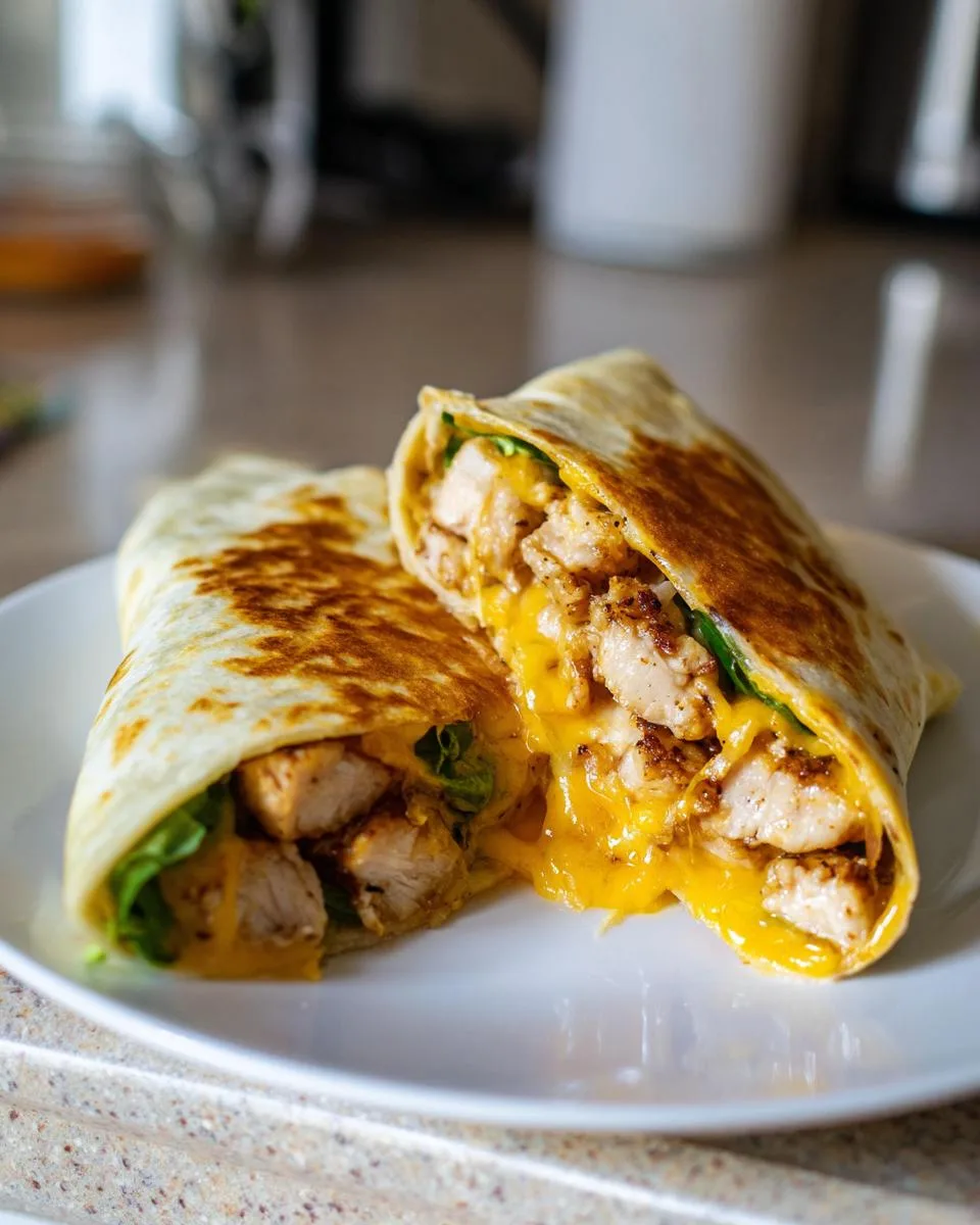 Cheesy Garlic Chicken Wraps - detail 1