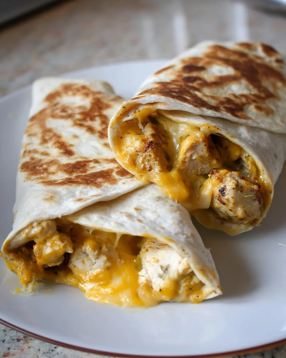 Cheesy Garlic Chicken Wraps - detail 3