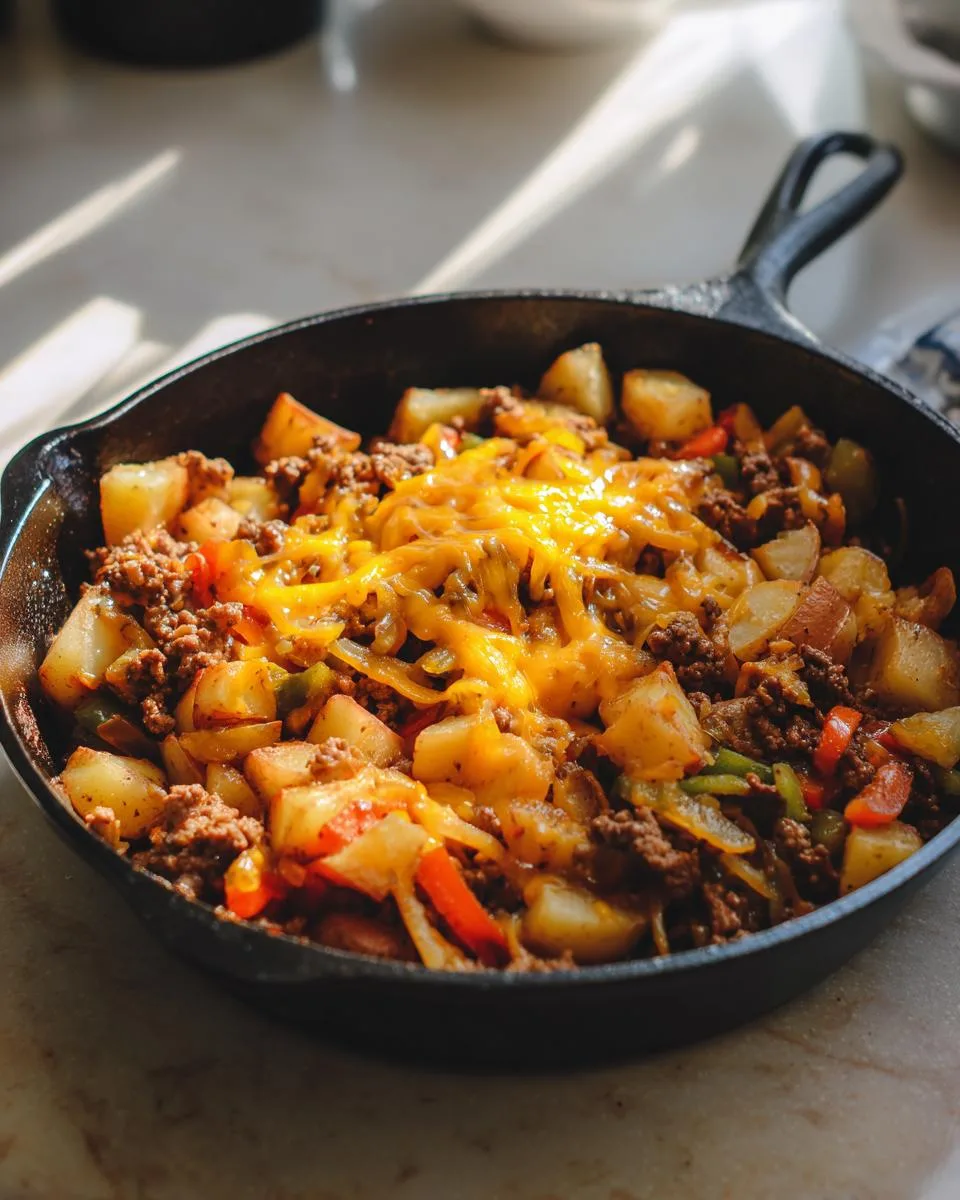 Cheesy Meat Potato Skillet - detail 3