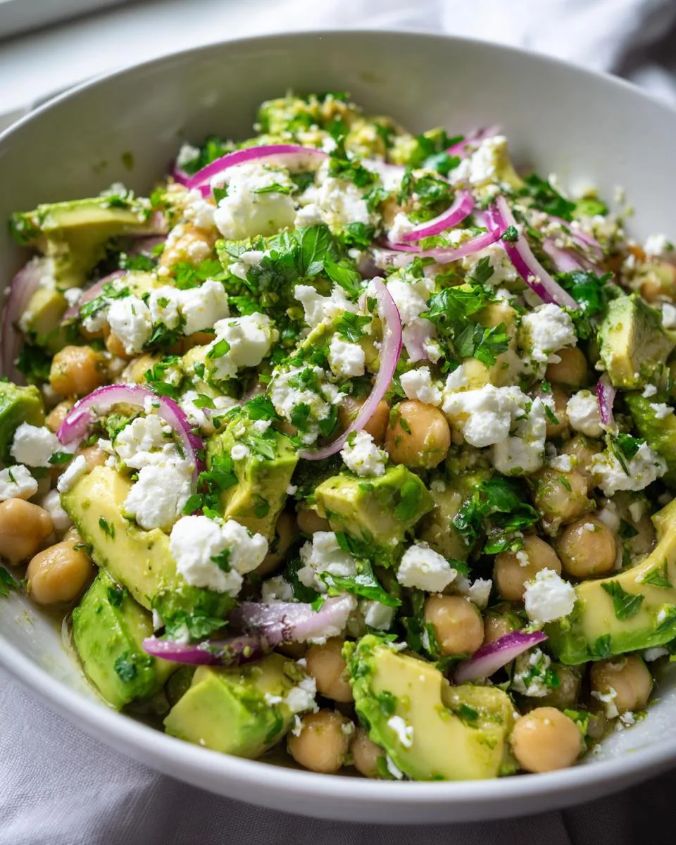 Chickpea Feta Avocado Salad - detail 1