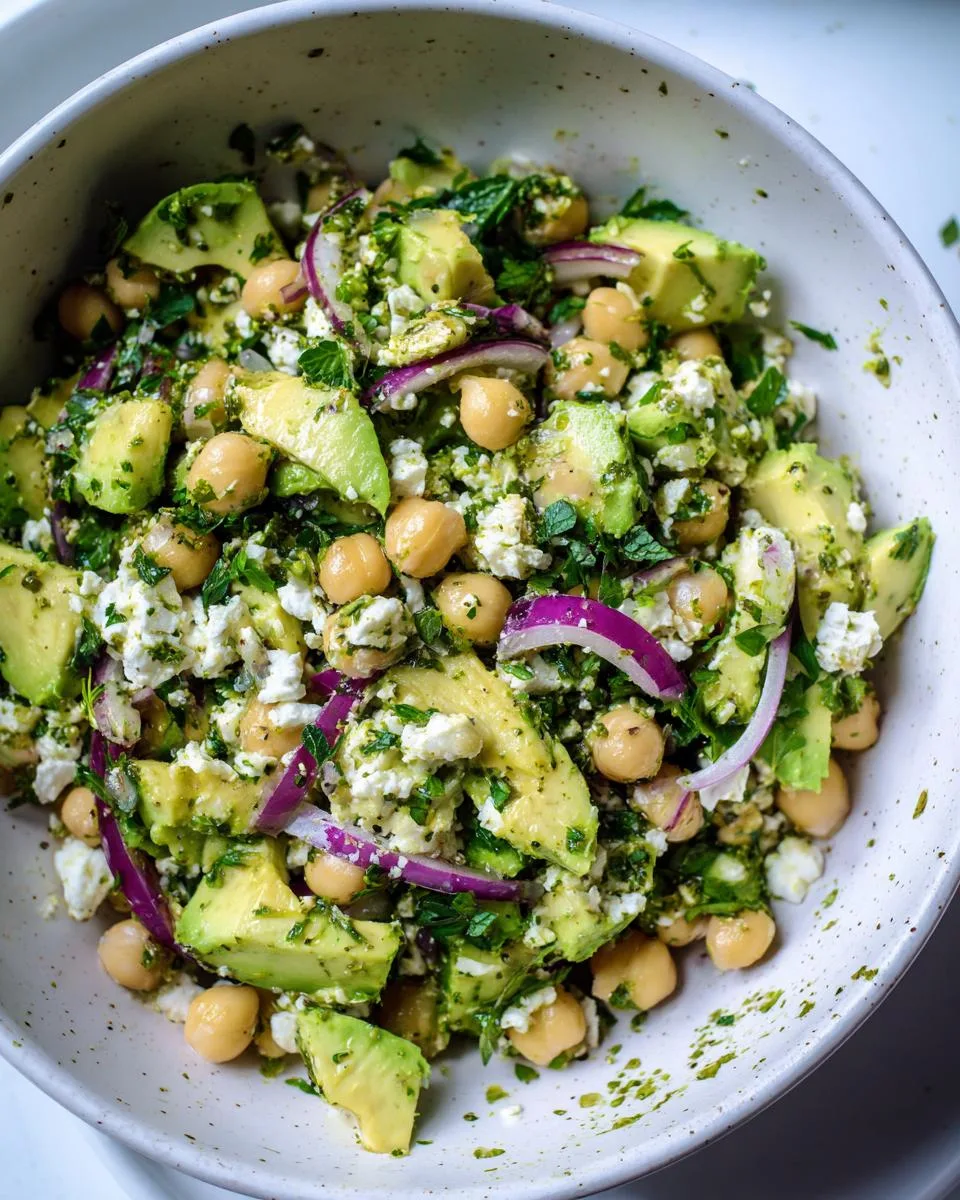 Chickpea Feta Avocado Salad - detail 2