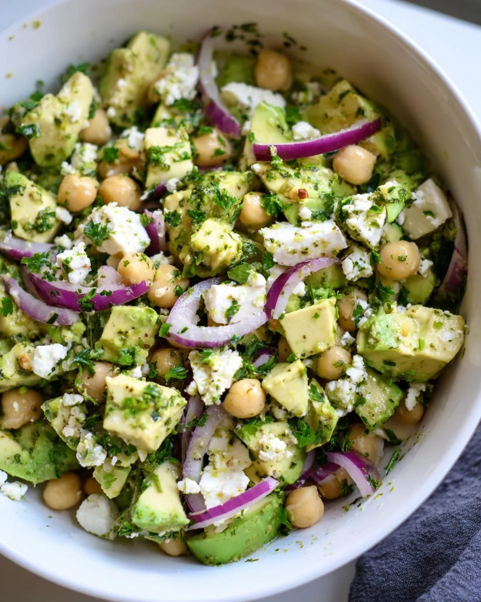 Chickpea Feta Avocado Salad - detail 3