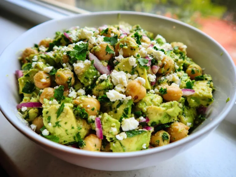 Chickpea Feta Avocado Salad