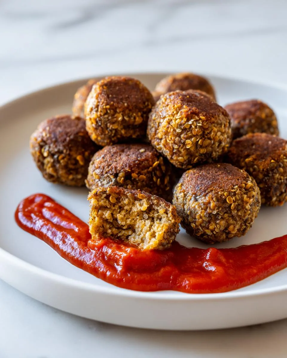 Easy Vegetarian Lentil Meatballs - detail 3