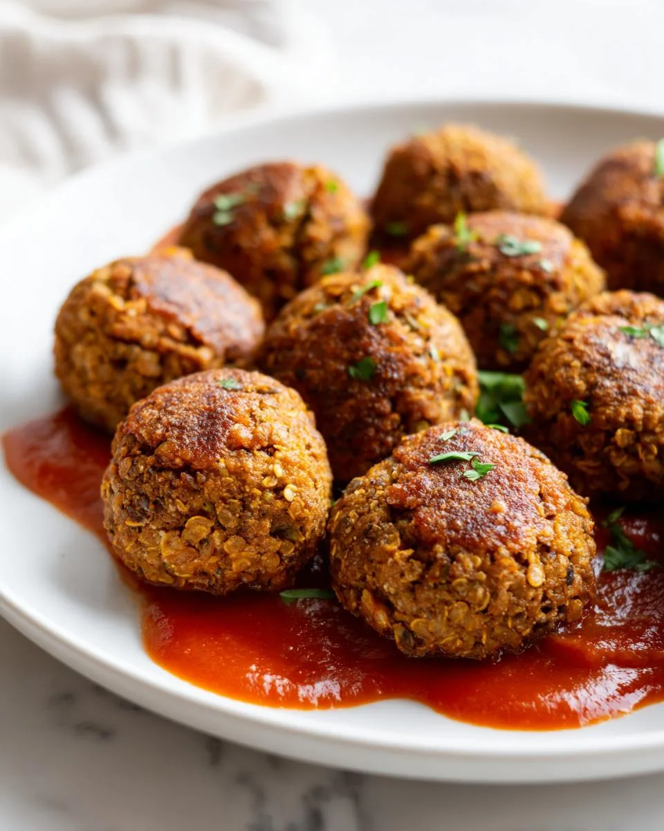 Easy Vegetarian Lentil Meatballs - detail 4