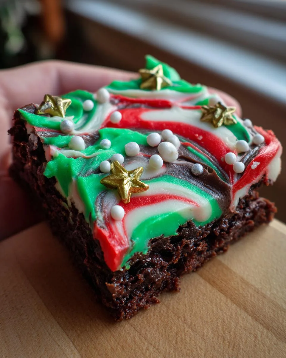 Frosted Christmas Brownies - detail 1