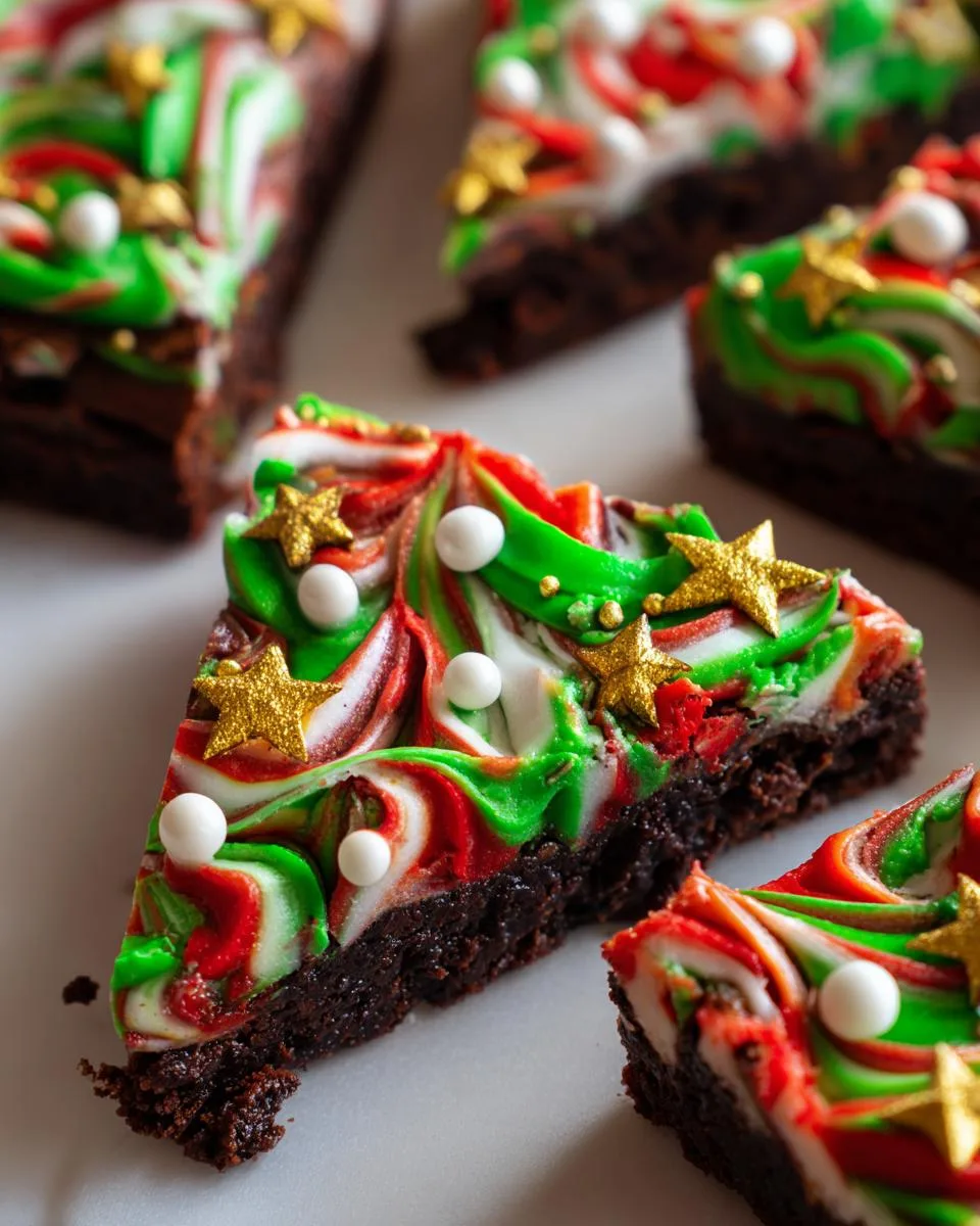 Frosted Christmas Brownies - detail 2