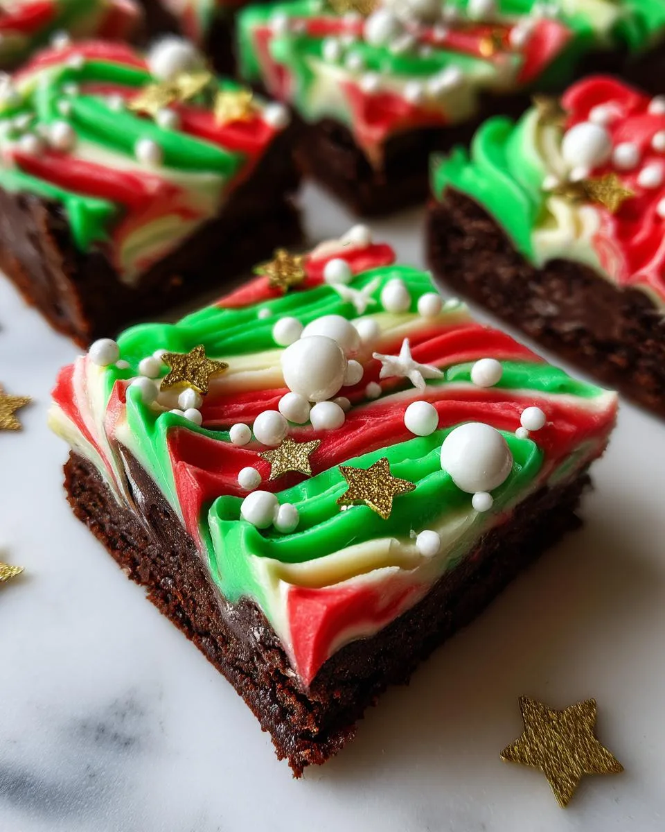 Frosted Christmas Brownies - detail 3