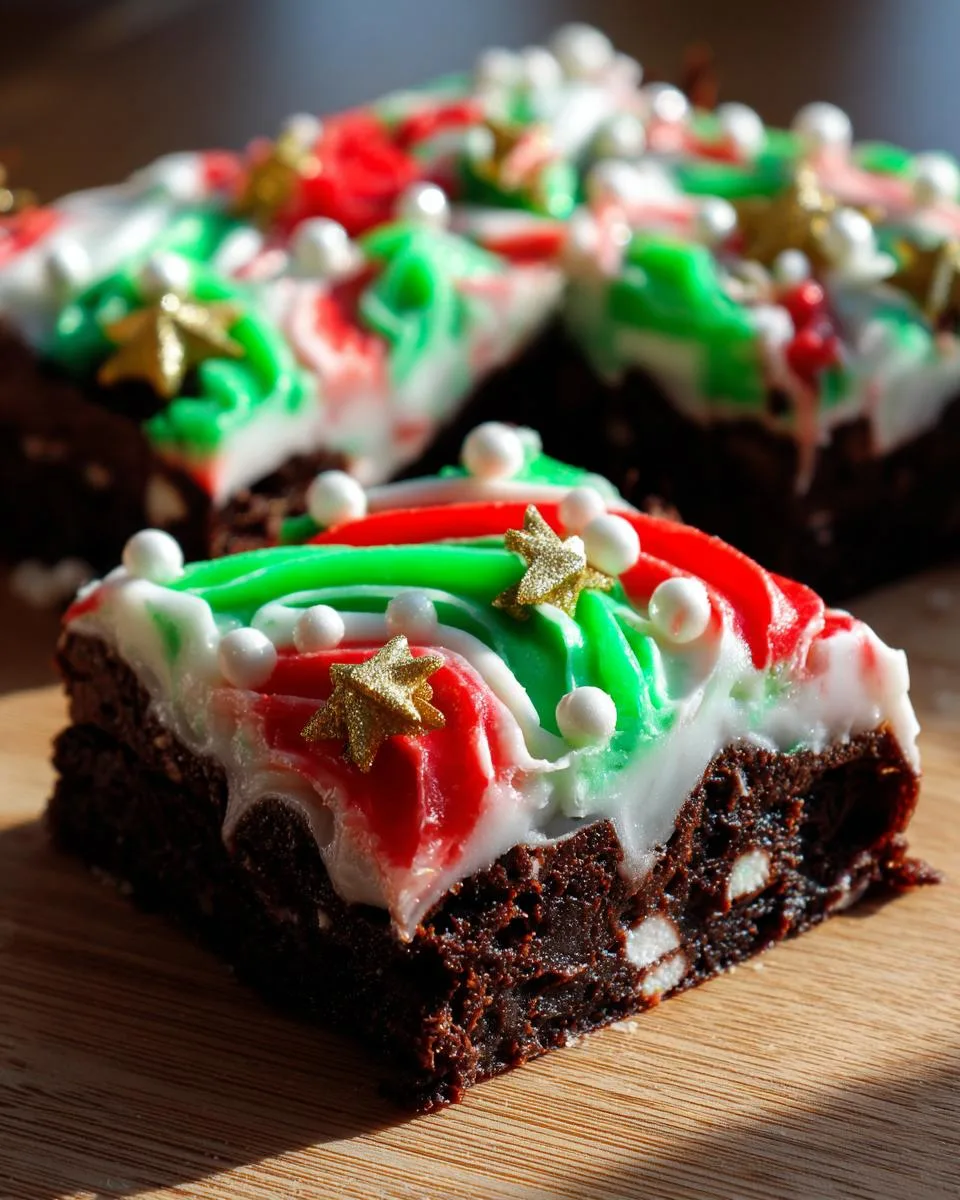 Frosted Christmas Brownies - detail 4