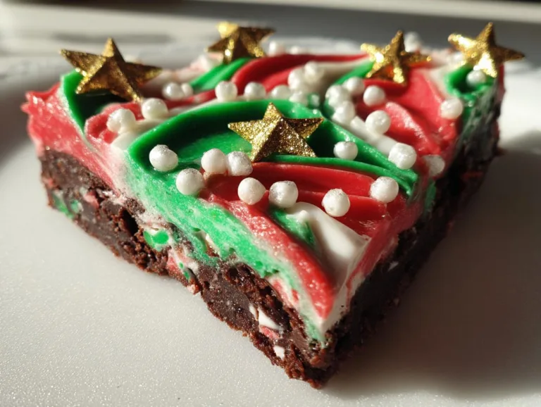 Frosted Christmas Brownies