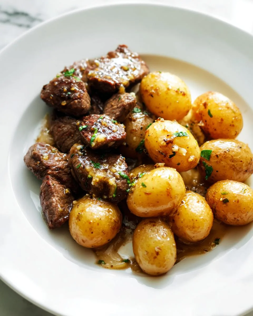 Garlic Butter Beef Bites and Potatoes - detail 1