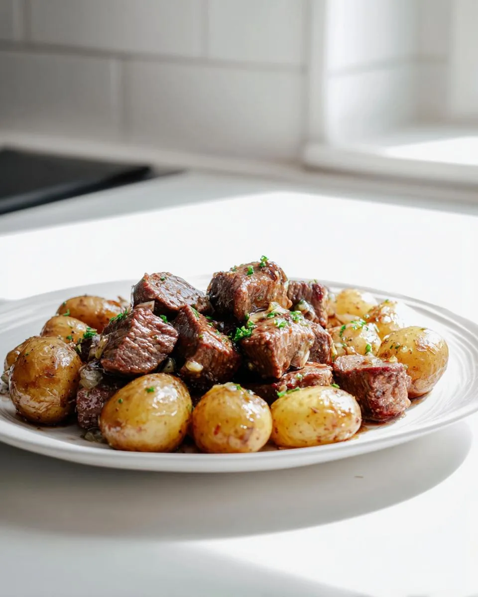 Garlic Butter Beef Bites and Potatoes - detail 2