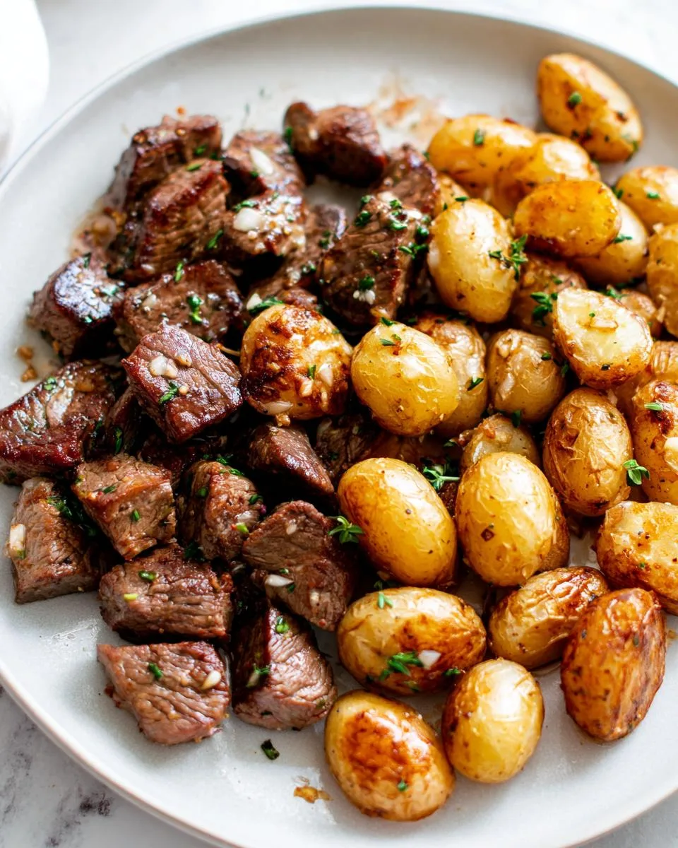 Garlic Butter Beef Bites and Potatoes - detail 3