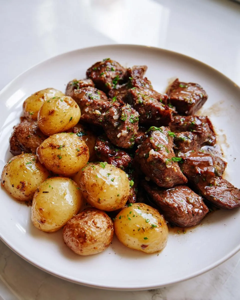 Garlic Butter Beef Bites and Potatoes - detail 4