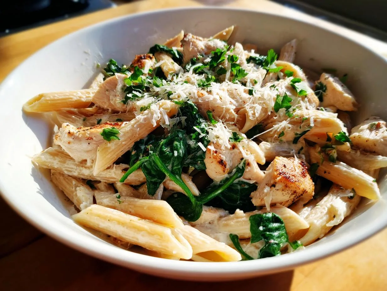 35-Minute Garlic Parmesan Chicken Pasta That Kids Devour