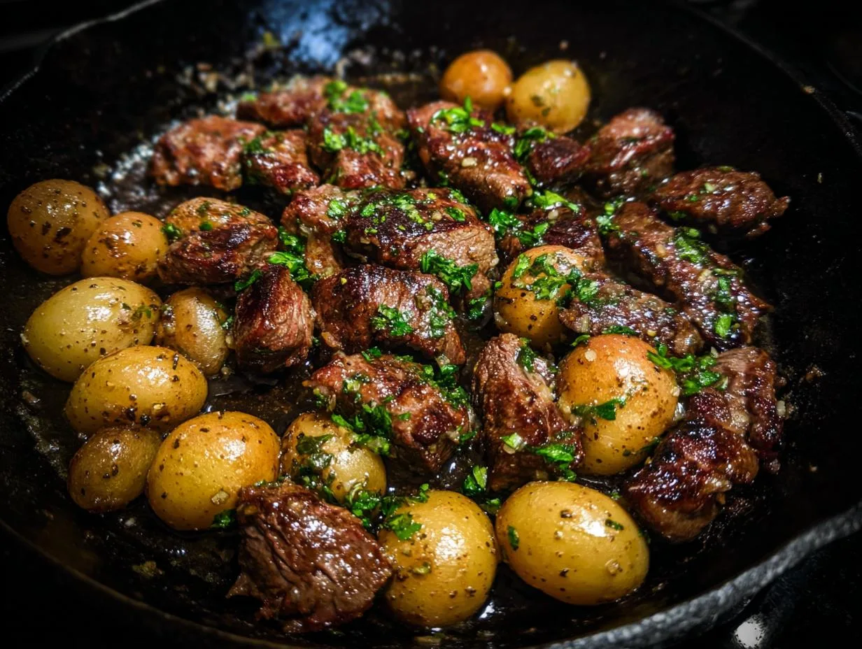 Garlic Steak Bites Potatoes: A 30-Minute Flavor Bomb