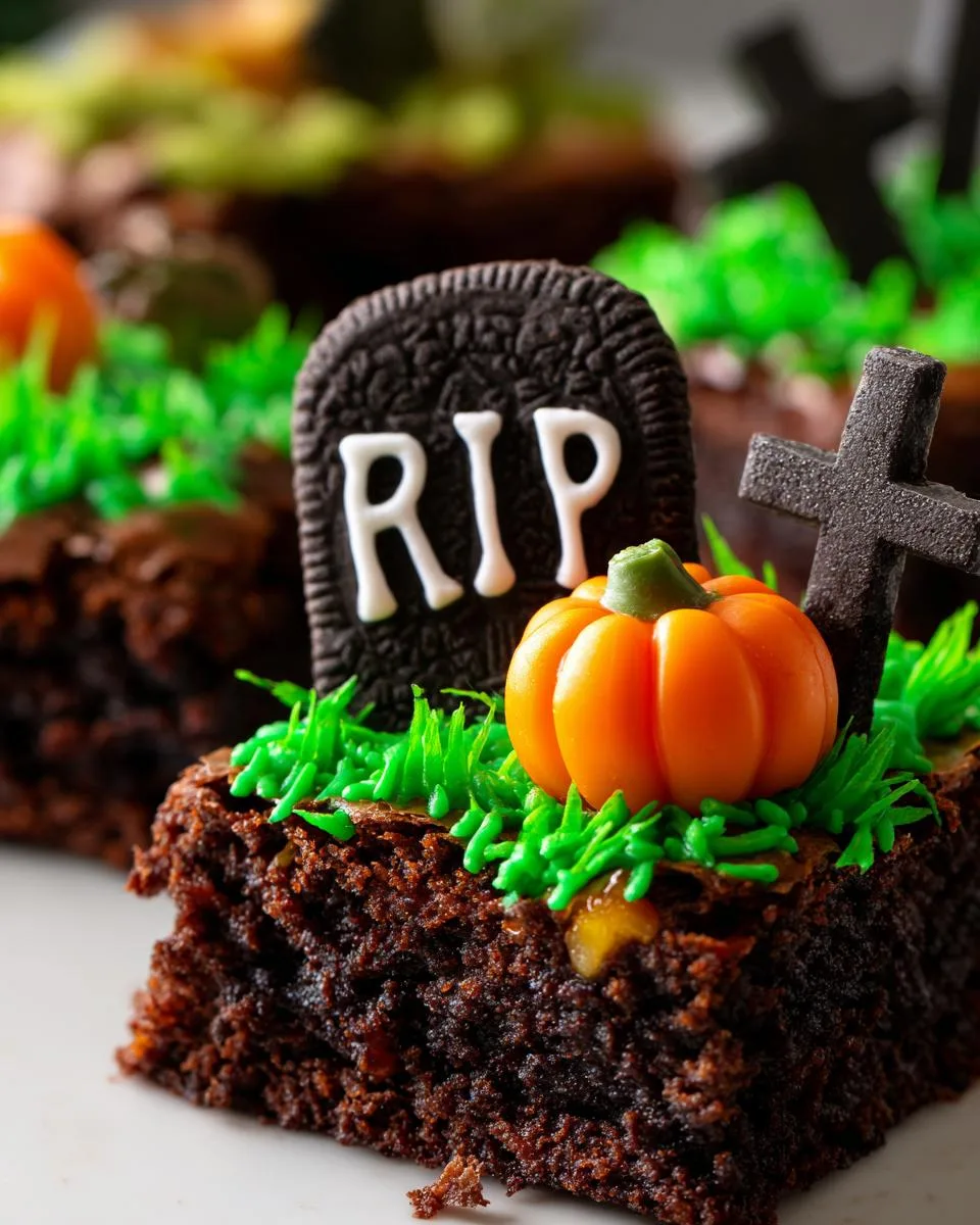Graveyard Halloween Brownies - detail 1