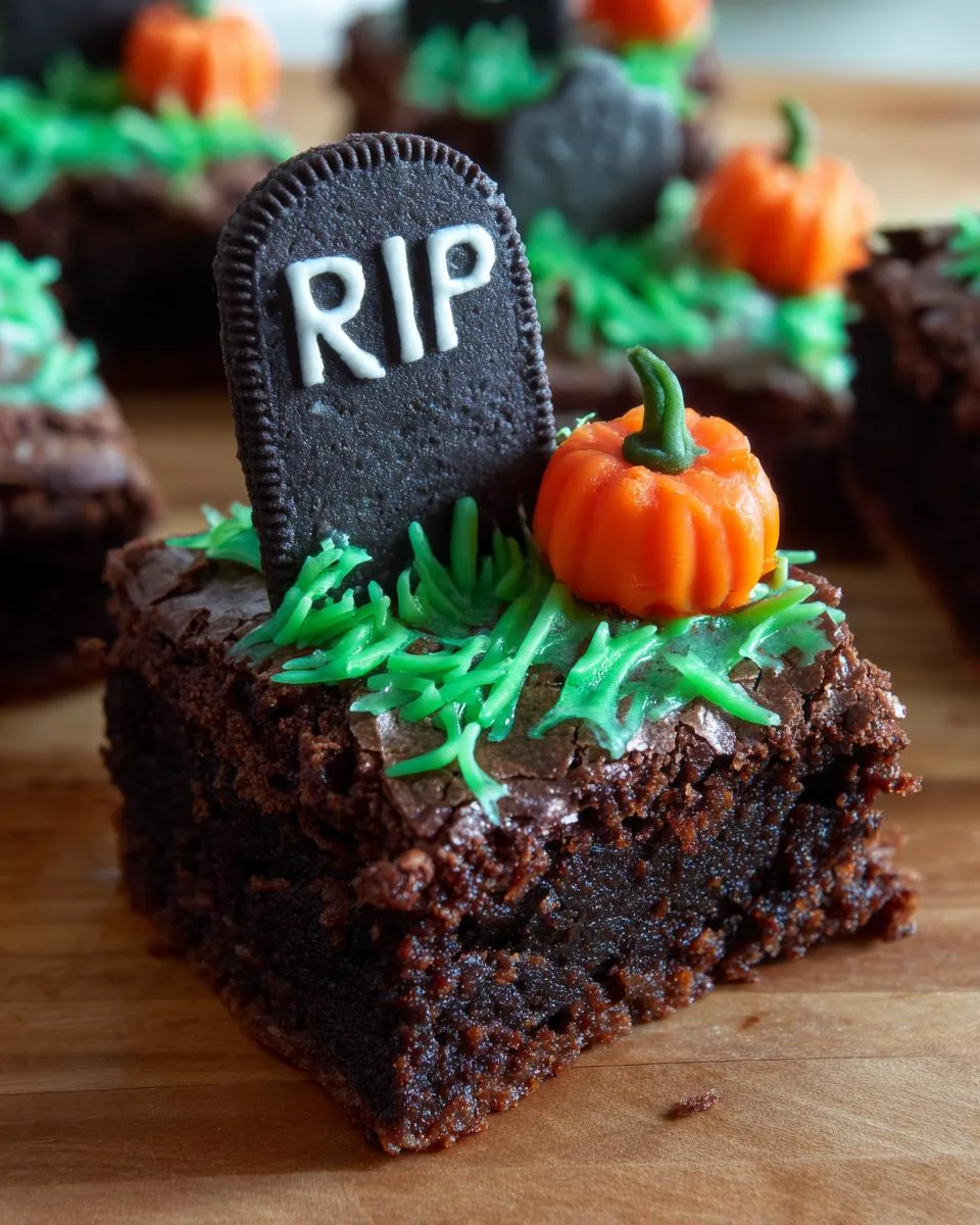Graveyard Halloween Brownies - detail 2