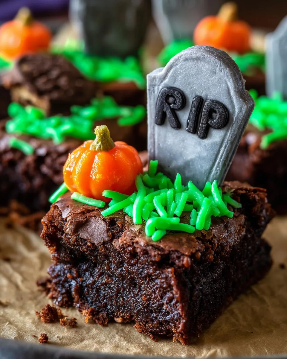 Graveyard Halloween Brownies - detail 3