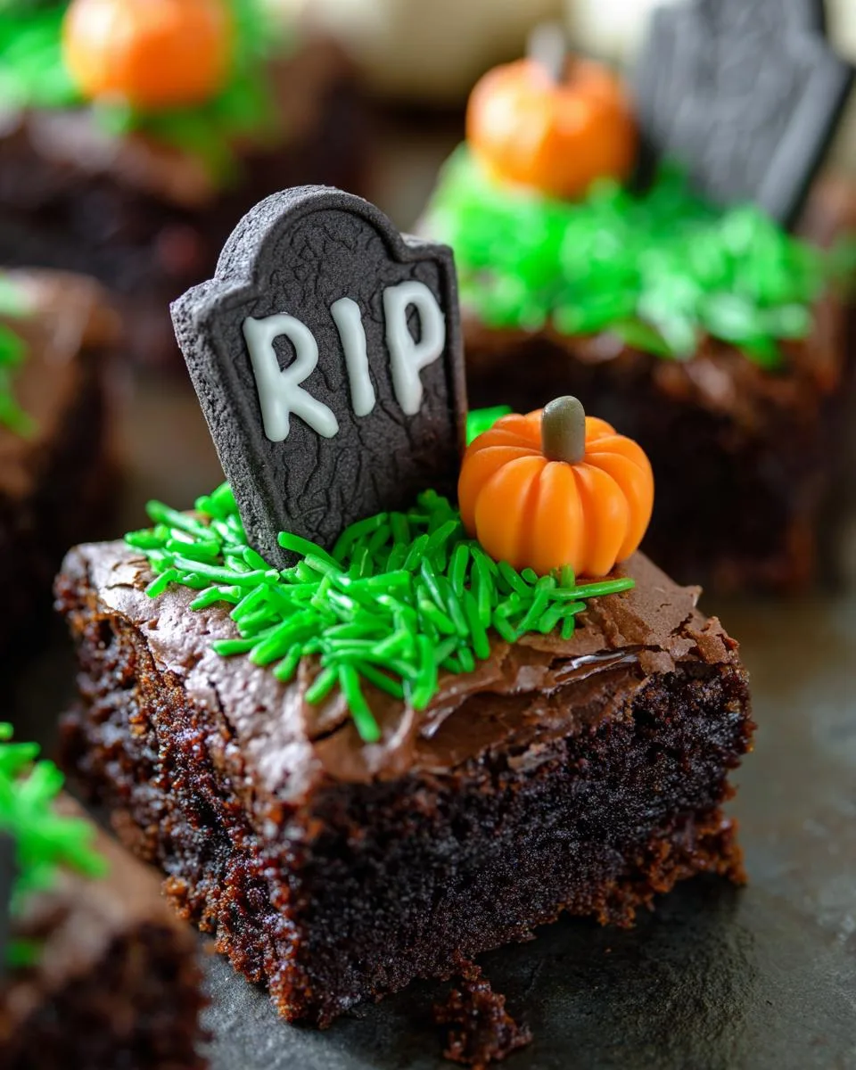 Graveyard Halloween Brownies - detail 4