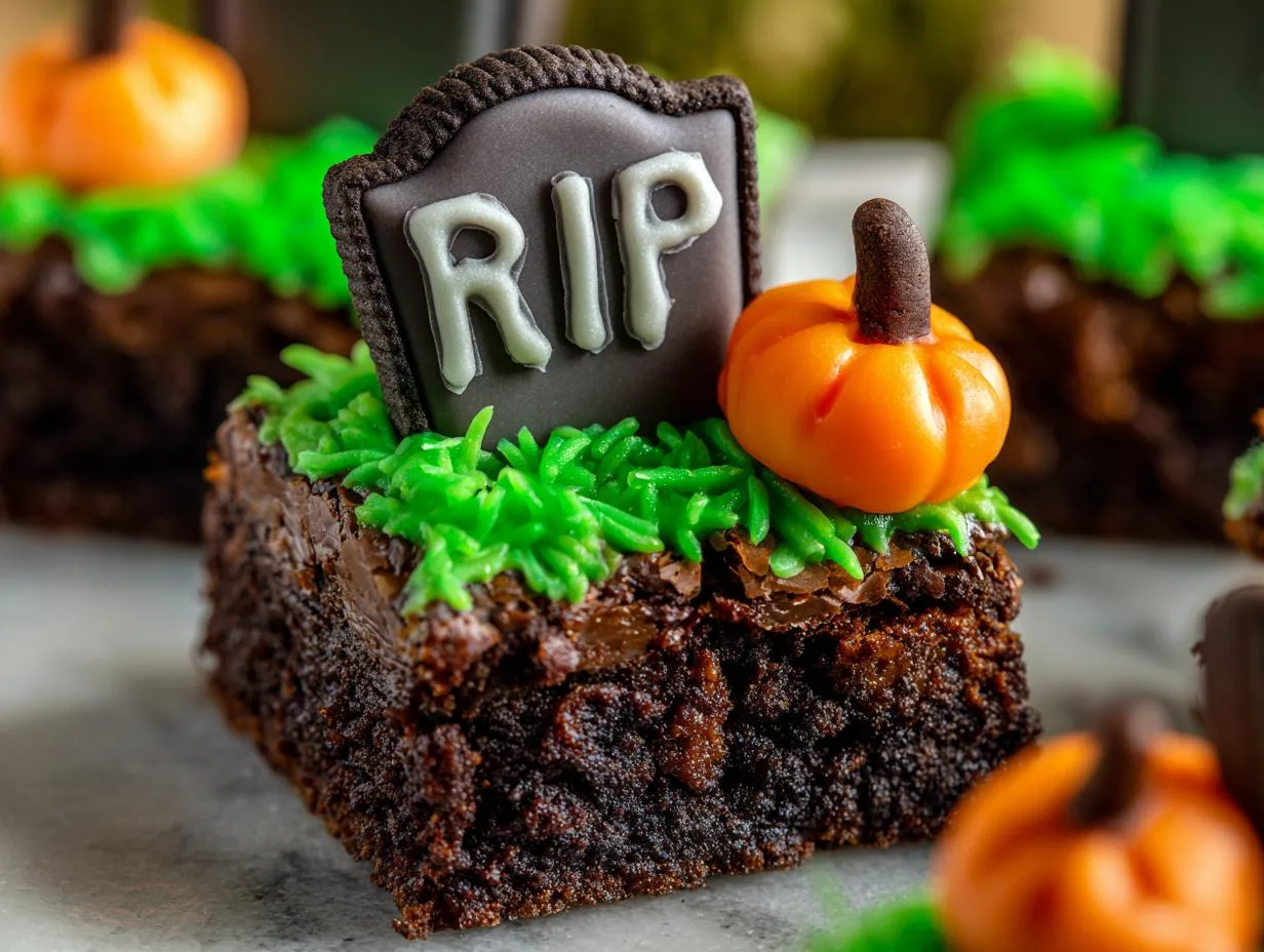 Spooky Graveyard Halloween Brownies That’ll Haunt You