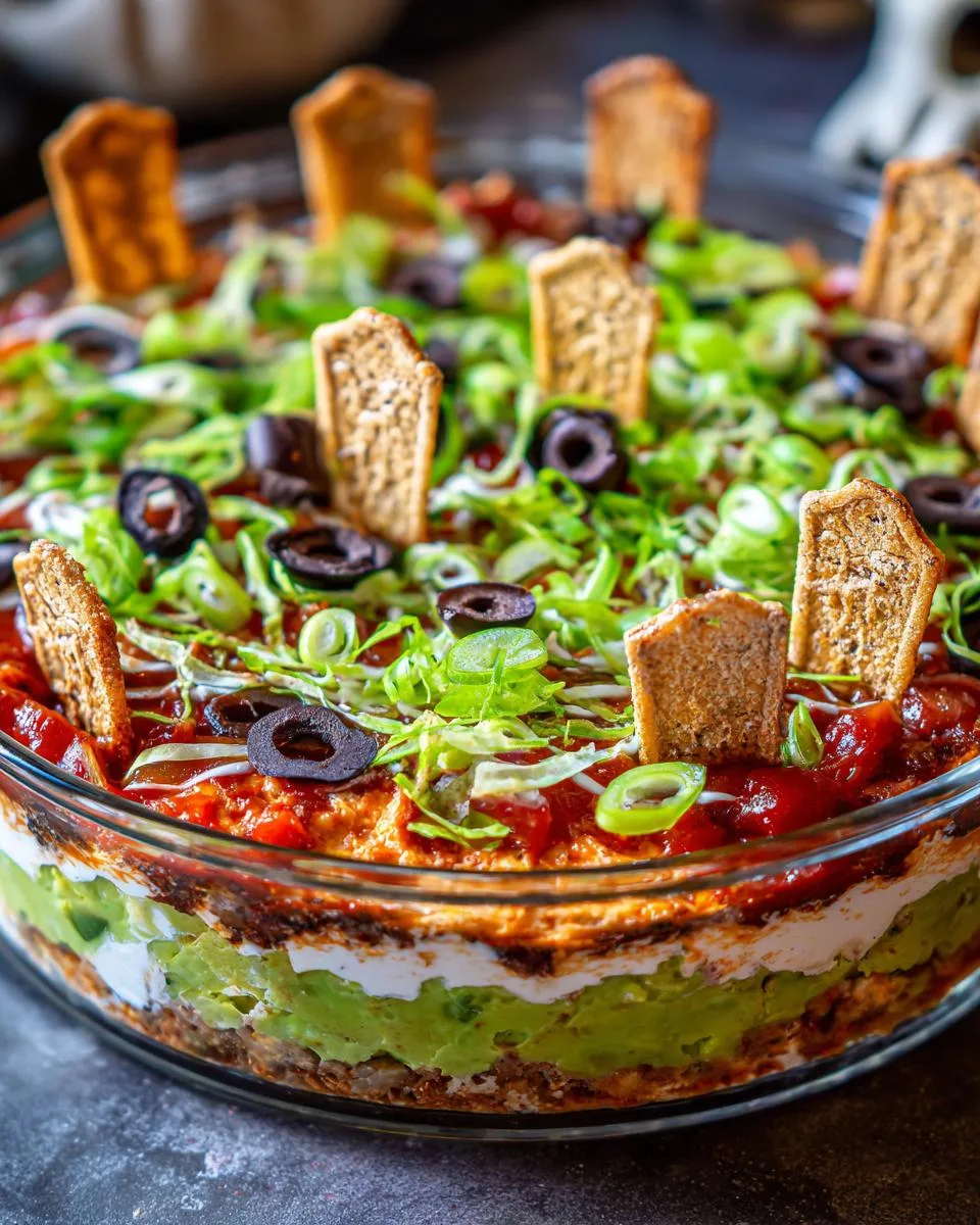 Graveyard Layered Taco Dip - detail 1