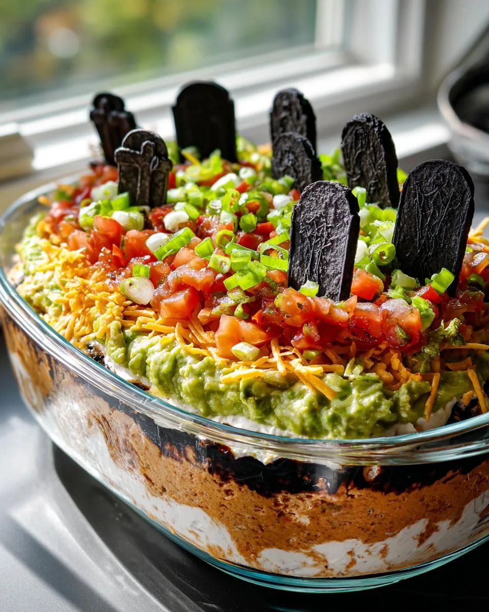 Graveyard Layered Taco Dip - detail 4