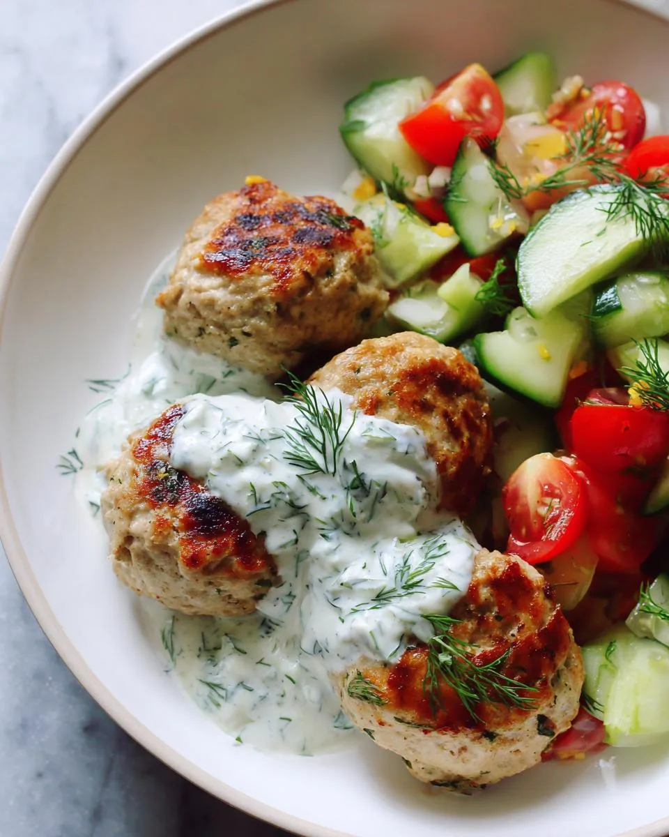 Greek Turkey Meatballs Tzatziki - detail 2