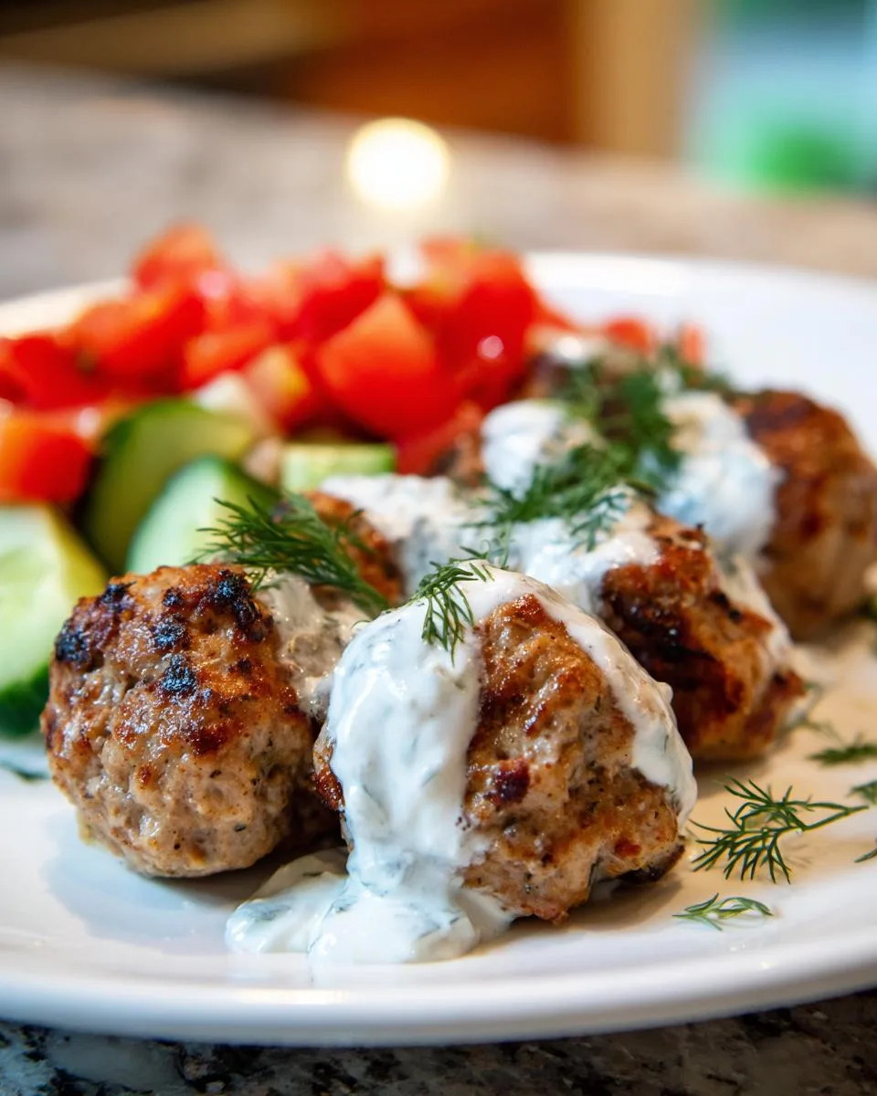 Greek Turkey Meatballs Tzatziki - detail 4