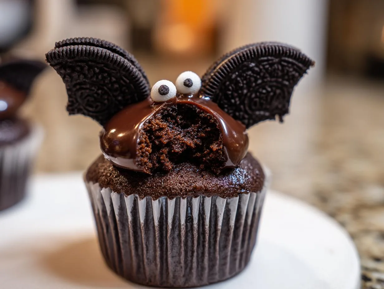 Spooky Halloween Bat Cupcakes in Just 22 Minutes