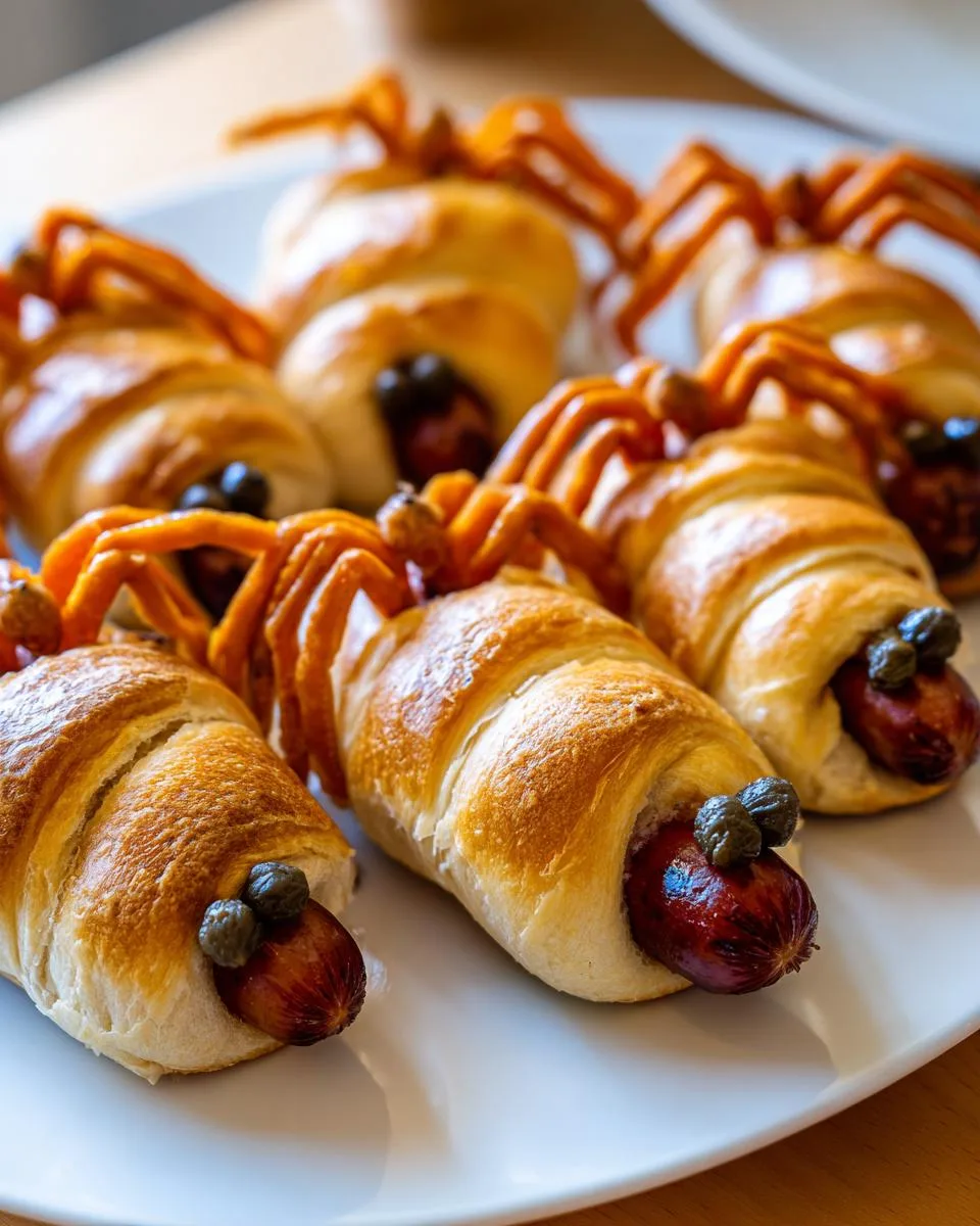 Halloween Hot Dog Spiders - detail 3
