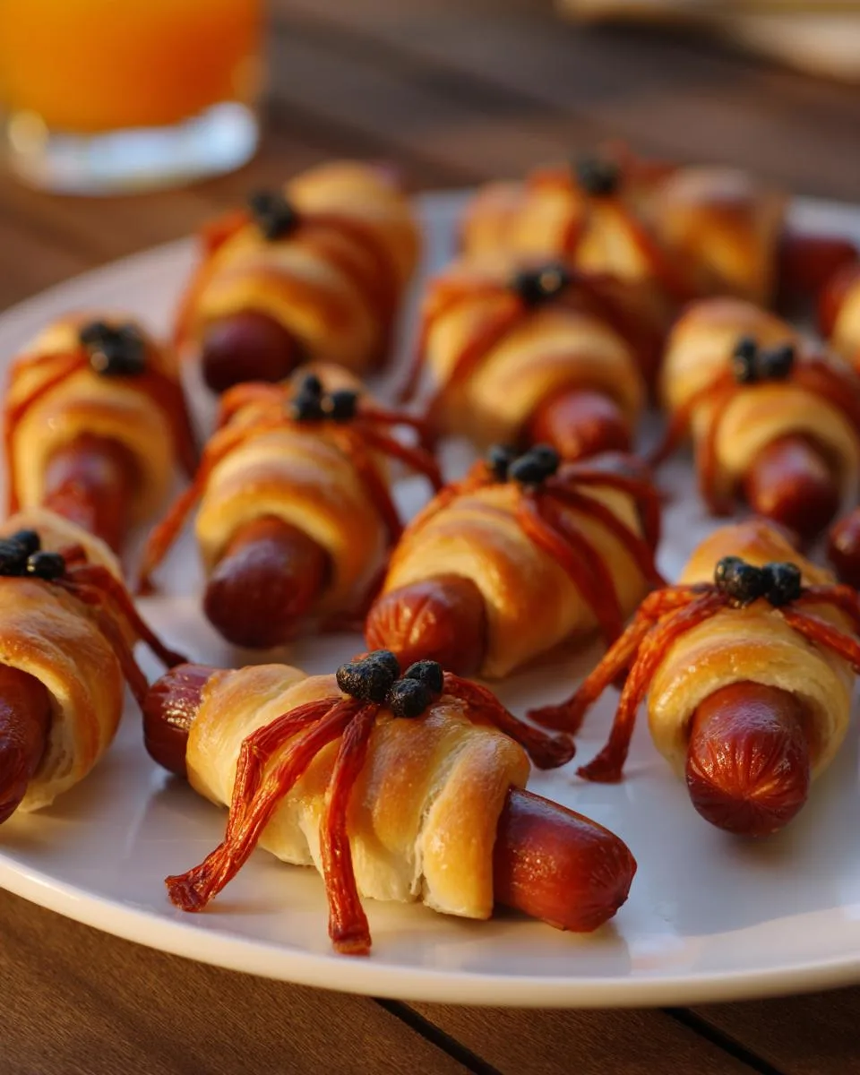Halloween Hot Dog Spiders - detail 4