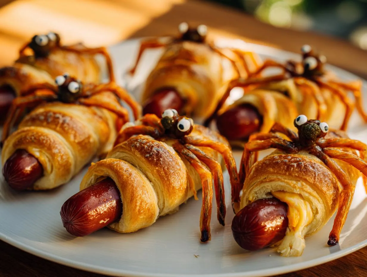 Spooky 24 Halloween Hot Dog Spiders Kids Adore