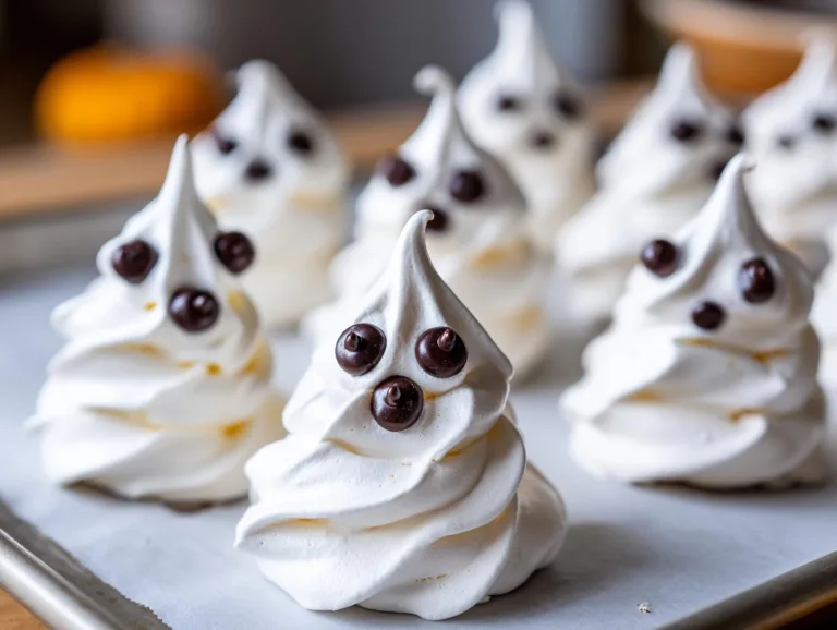 Halloween Meringue Ghosts