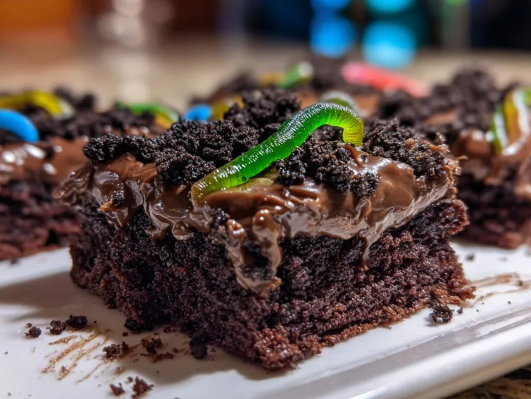 Halloween dirt brownies