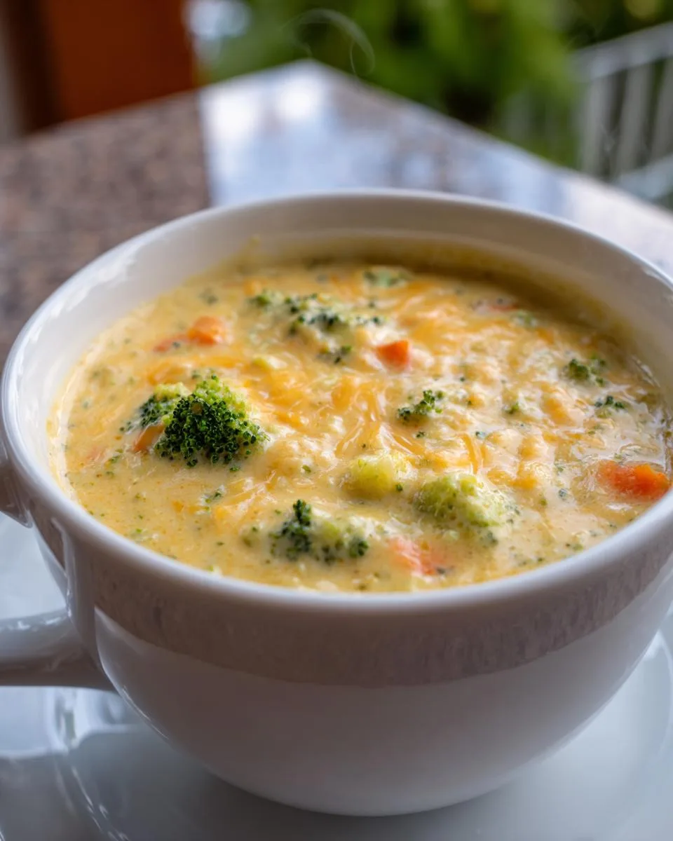 High Protein Broccoli Cheddar Soup - detail 3