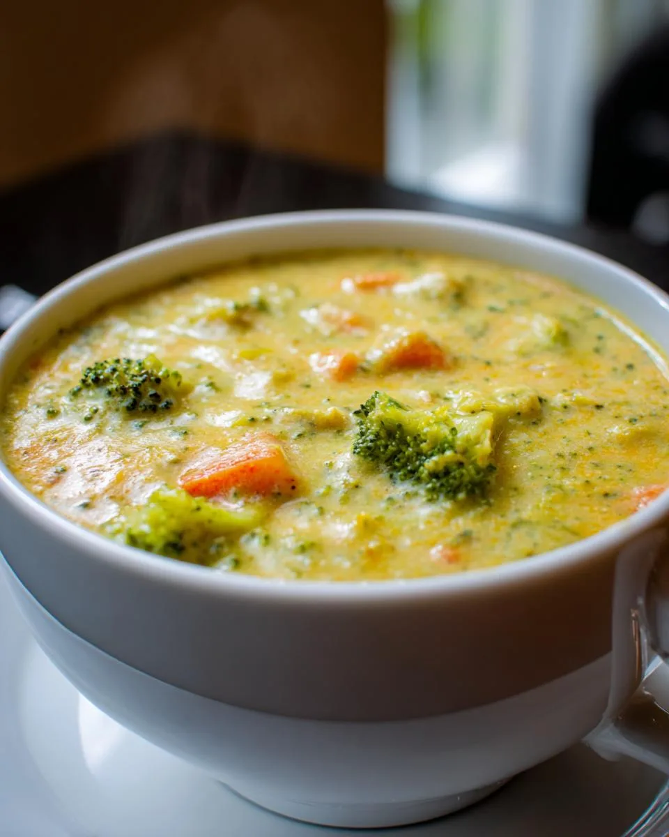 High Protein Broccoli Cheddar Soup - detail 4