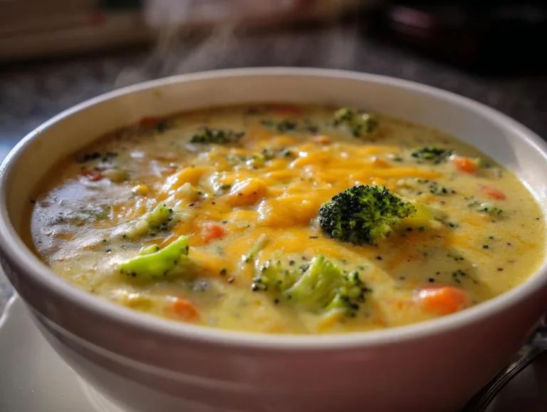 High Protein Broccoli Cheddar Soup