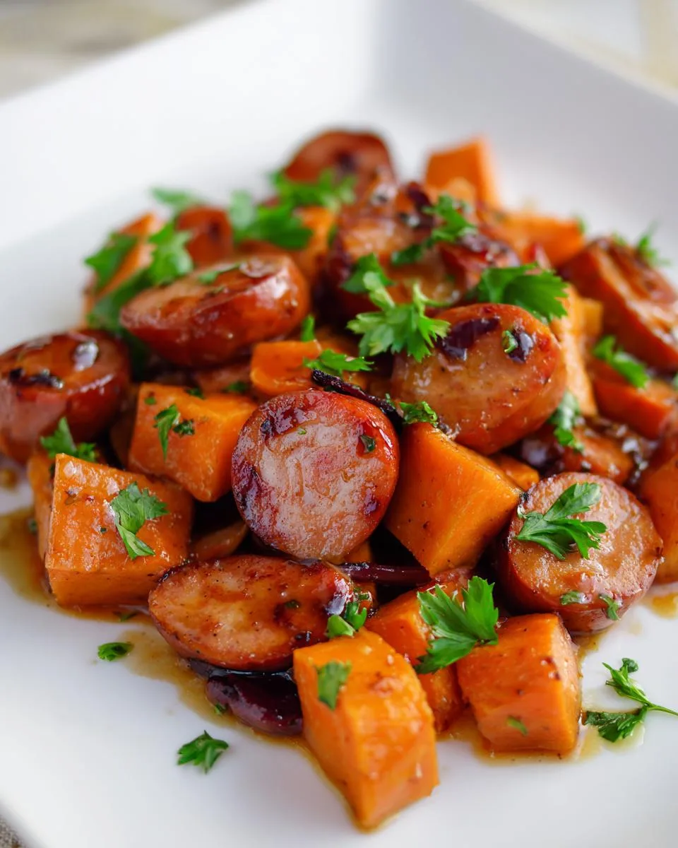 Honey Garlic Sausage Sweet Potatoes - detail 1