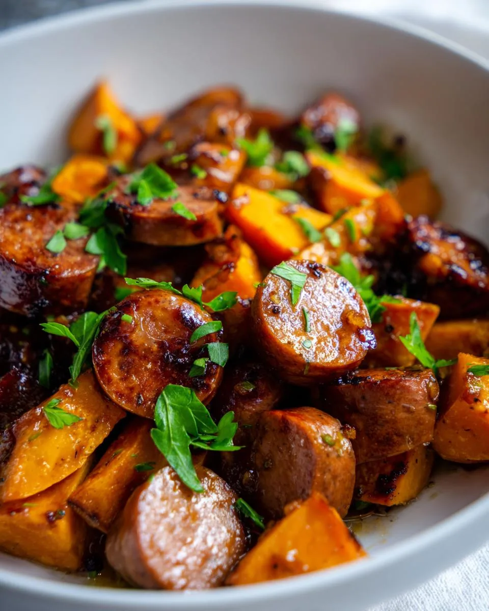 Honey Garlic Sausage Sweet Potatoes - detail 2