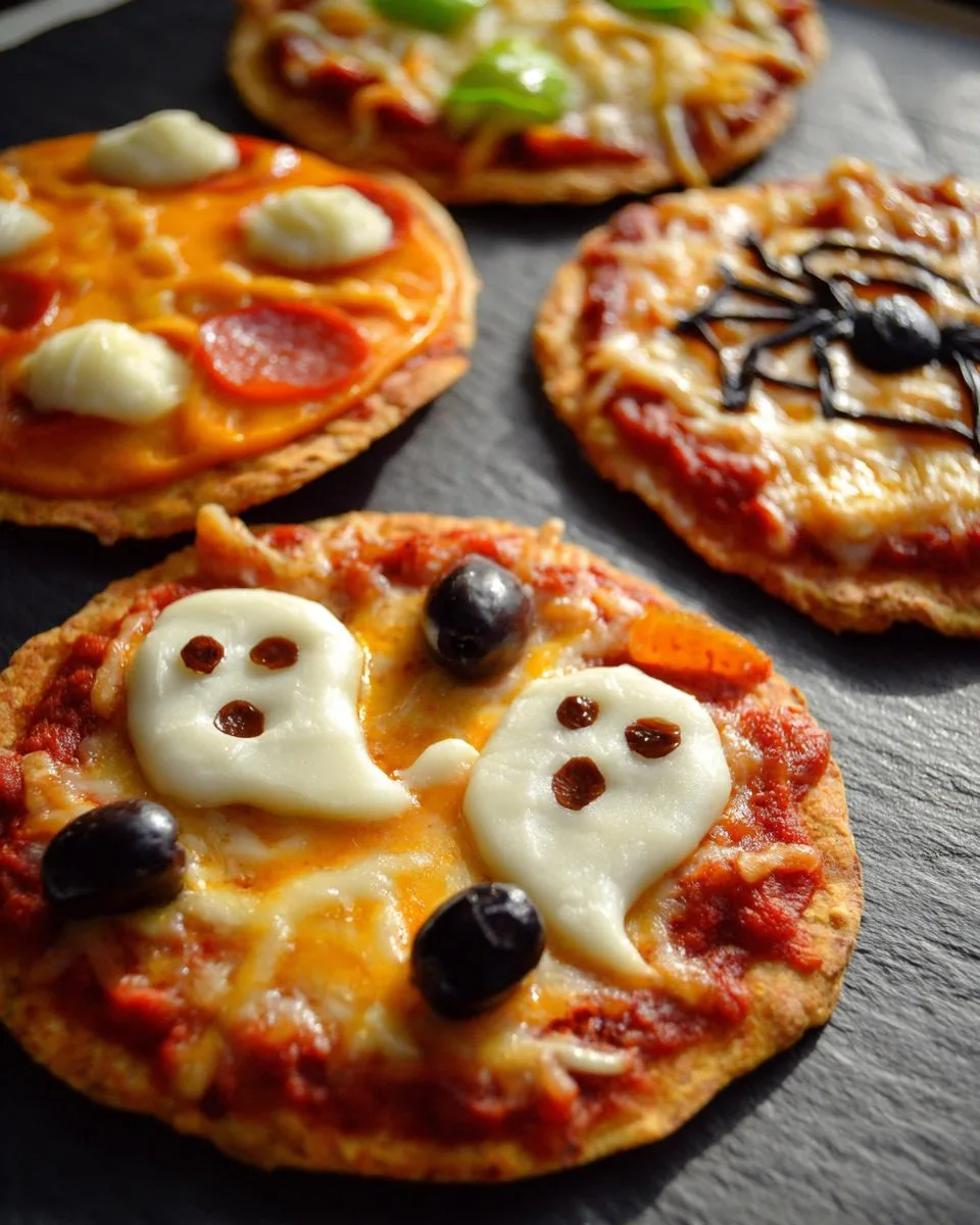 Mini Halloween Pizzas - detail 1