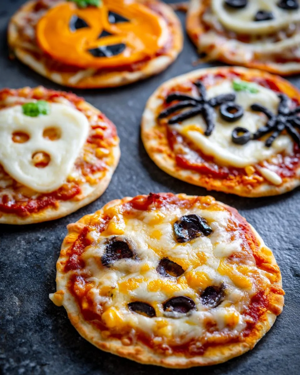Mini Halloween Pizzas - detail 3