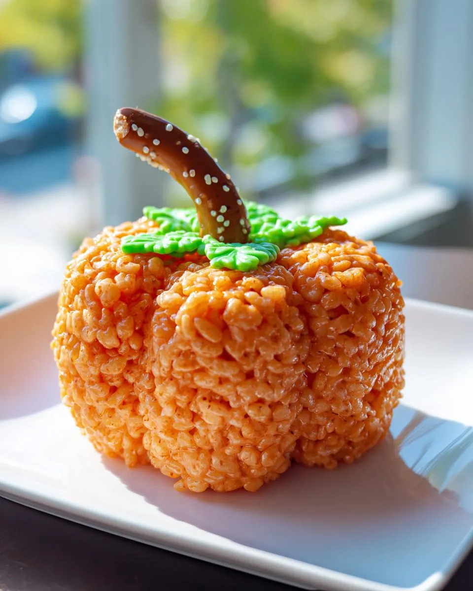 Pumpkin-Shaped Rice Krispie Treats - detail 4
