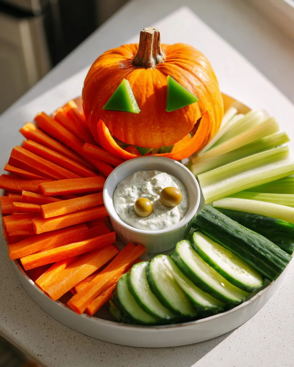 Pumpkin-Shaped Veggie Platter - detail 3