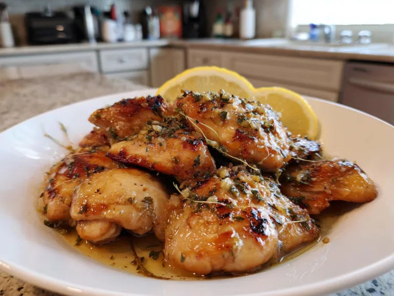 Slow Cooker Lemon Garlic Chicken