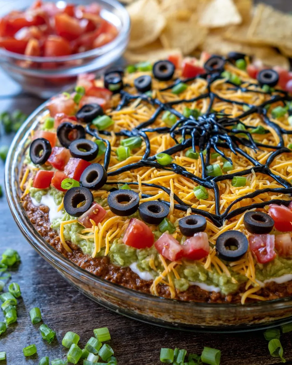 Spiderweb Taco Dip - detail 1