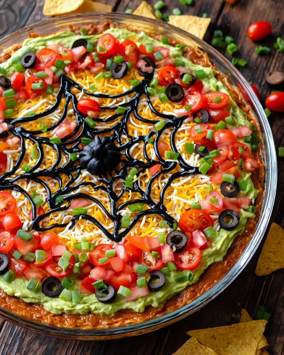 Spiderweb Taco Dip - detail 2