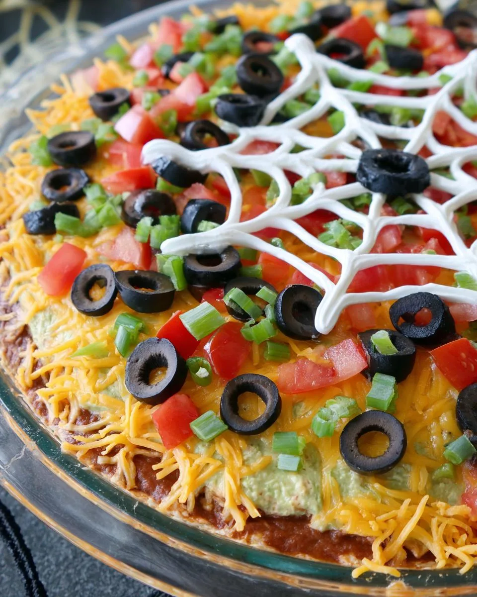 Spiderweb Taco Dip - detail 3