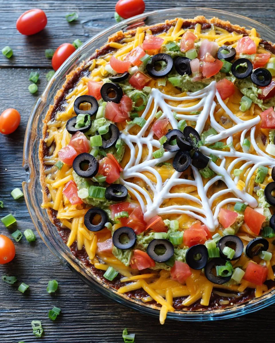 Spiderweb Taco Dip - detail 4